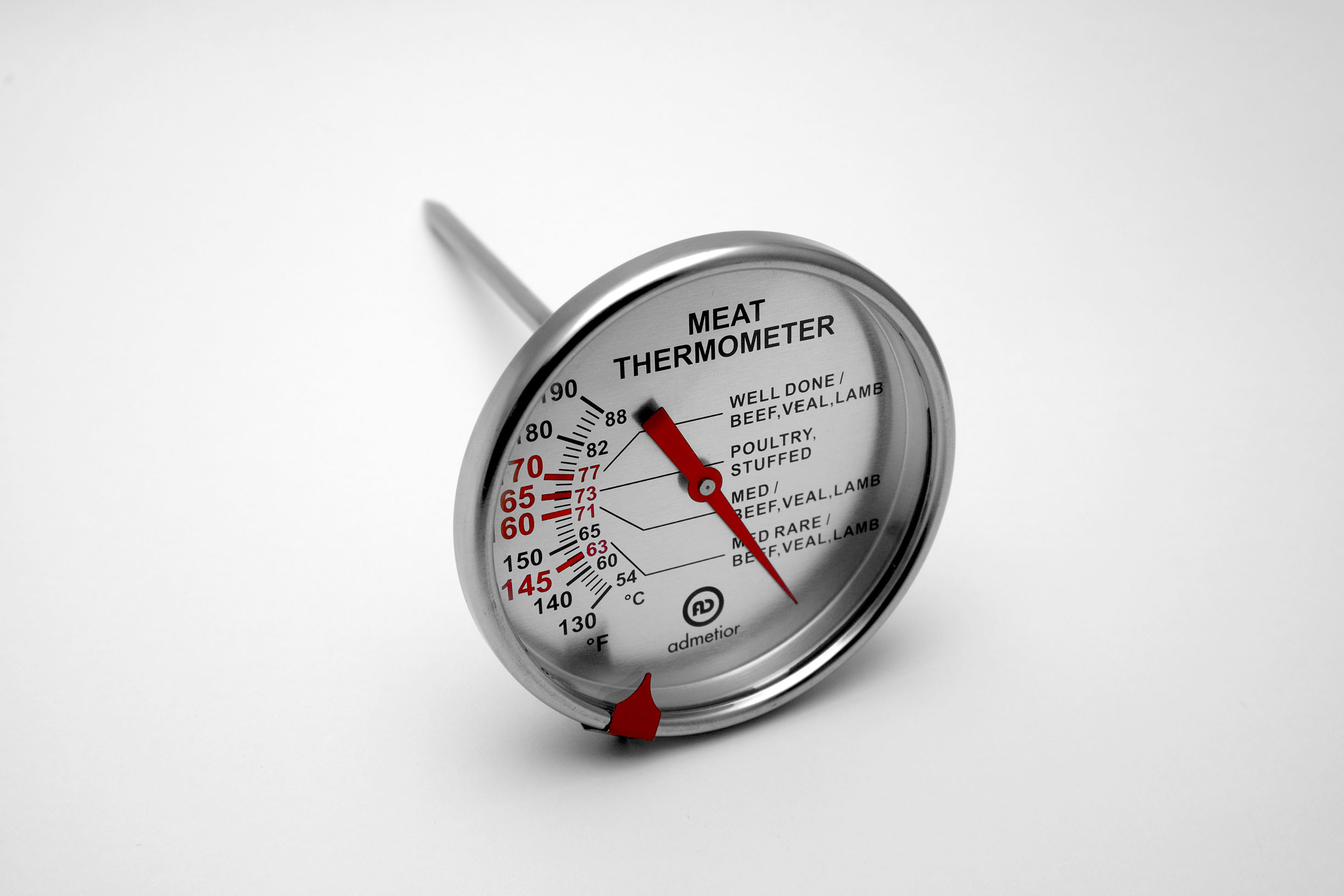 Dial 2.7'' Probe Type Digital BBQ Thermometer , Analog Dial Thermometer