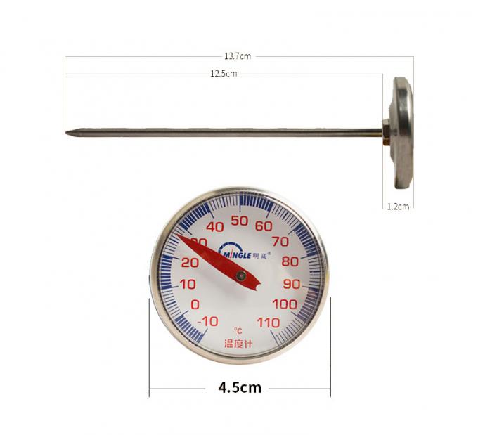 Stainless Bimetal Roasted Instant Read BBQ Thermometer With Blue Color