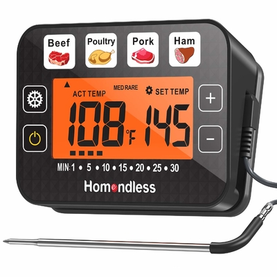 BBQ 1 Probe NSF 572F Food Meat Thermometer With Backlight