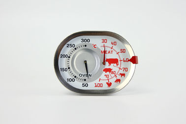 Wide Screen Oval Shape Oven Temperature Gauge , Digital Baking Thermometer Simple Operation