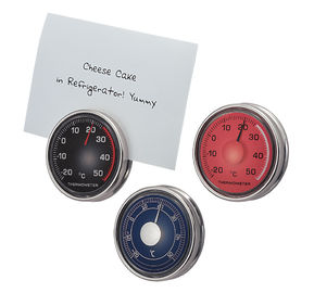 Outdoor OEM Thermometer Card Clip Thermometer Round Shape Stainless Design