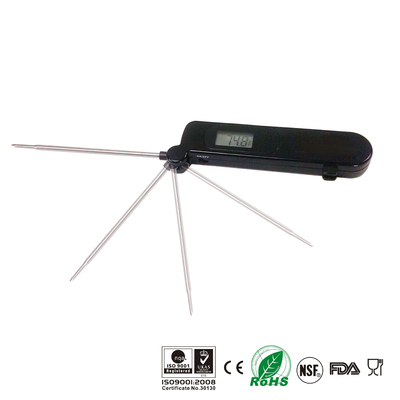 Portable Instant Read Digital Thermometer With Stainless Steel Probe