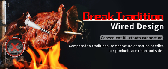 Newest Wireless Bluetooth Bbq Thermometer IPX8 Waterproof Household Food Temperature Controller For Smoker Grill