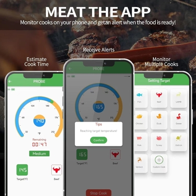 Top-selling Single-probe 5.2 Bluetooth Wireless Beef Thermometer For Culinary & Grilling Upgraded Compatibility