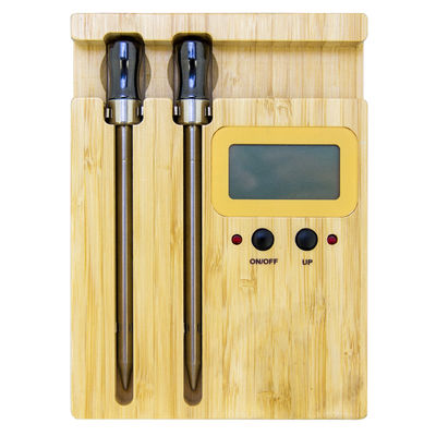 Digital BLE Bluetooth Wireless Dual Needle Meat Thermometer 50m APP Monitoring Thermometer Smart Alarm Grill Thermometer
