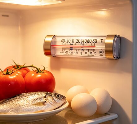 Cold Storage Glass Fridge Freezer Thermometer High Safety Standard Mingle