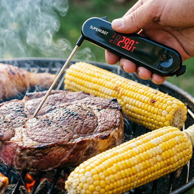 InstaProbe (Less Than .6 Seconds) Professional Meat Thermometer Digital, Instant Read Thermometer with OLED Display, IP67 Waterproof for Grill, BBQ, Cooking, Smoker, Home Brewing, NSF Certified