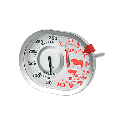 Wide Screen Oval Shape Dial Oven Thermometer For Meat / Beef / Chicken