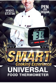 Stainless Steel Case Instant Read Digital Thermometer IPX4 Water Resistance