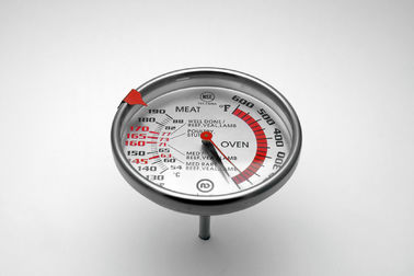 Stainless Steel Bimetal Industrial Oven Thermometer 100F - 600F Oven Temperature Range