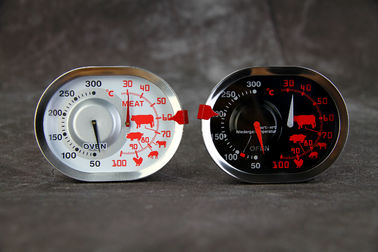 Wide Screen Oval Shape Oven Temperature Gauge , Digital Baking Thermometer Simple Operation
