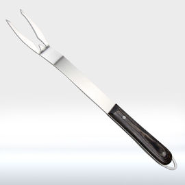 2.5mm Thickness Personalized BBQ Tools , Barbecue Grill Set With Premium Wood Handle