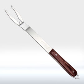 3 Pieces BBQ Bbq Utensils Kit Wood Handle Spatula Fork Tong Easy To Wash