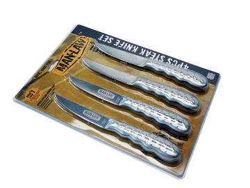 4 PCS BBQ Tools 10" Length Kitchen Stainless Steel Carving Knife Set