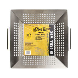 Outdoor Heavy Duty Stainless Steel Grill Wok , BBQ Multi Tool Great For Veggies