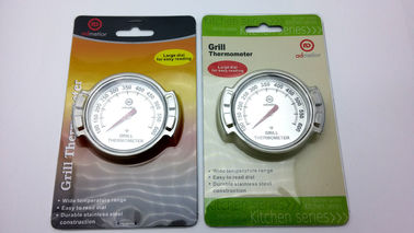 Non Stick Big Oven Grill Temperature Gauge , Smart BBQ Thermometer Silver Color