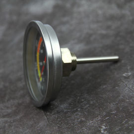 Round Shape OEM Thermometer Glow In The Dark Dial Type ISO9001 For BBQ Oven
