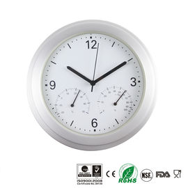 3 In 1 Design Indoor Outdoor Thermometer With Clock / Temperature / Hygrometer Reading