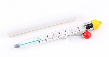 Red Cooking Thermometer For Deep Frying , Instant Read Kitchen Thermometer High Safety
