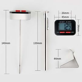 Instant Read Waterproof Digital Thermometer Black Color With IPX4 Folding Probe
