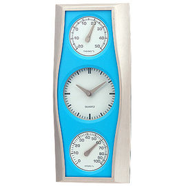 Wall Barometer Indoor Outdoor Thermometer Hanging Home / Office Metal Material