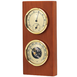 Wooden Frame Barometer Temp Humidity Monitor 262g Weight Hanging Style