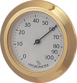 Tobacco Cigar Hygrometer 37.8mm Diameter Round Shape For Humidors Smoking