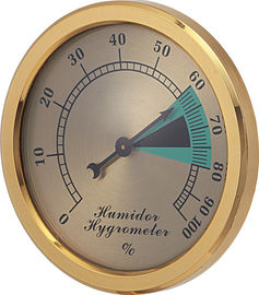 Tobacco Cigar Hygrometer 37.8mm Diameter Round Shape For Humidors Smoking