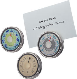 Outdoor OEM Thermometer Card Clip Thermometer Round Shape Stainless Design