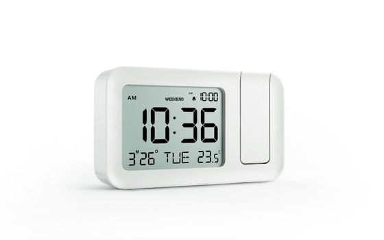 LCD Display Dimmable Indoor Outdoor Thermometer Clock USB Battery Powered